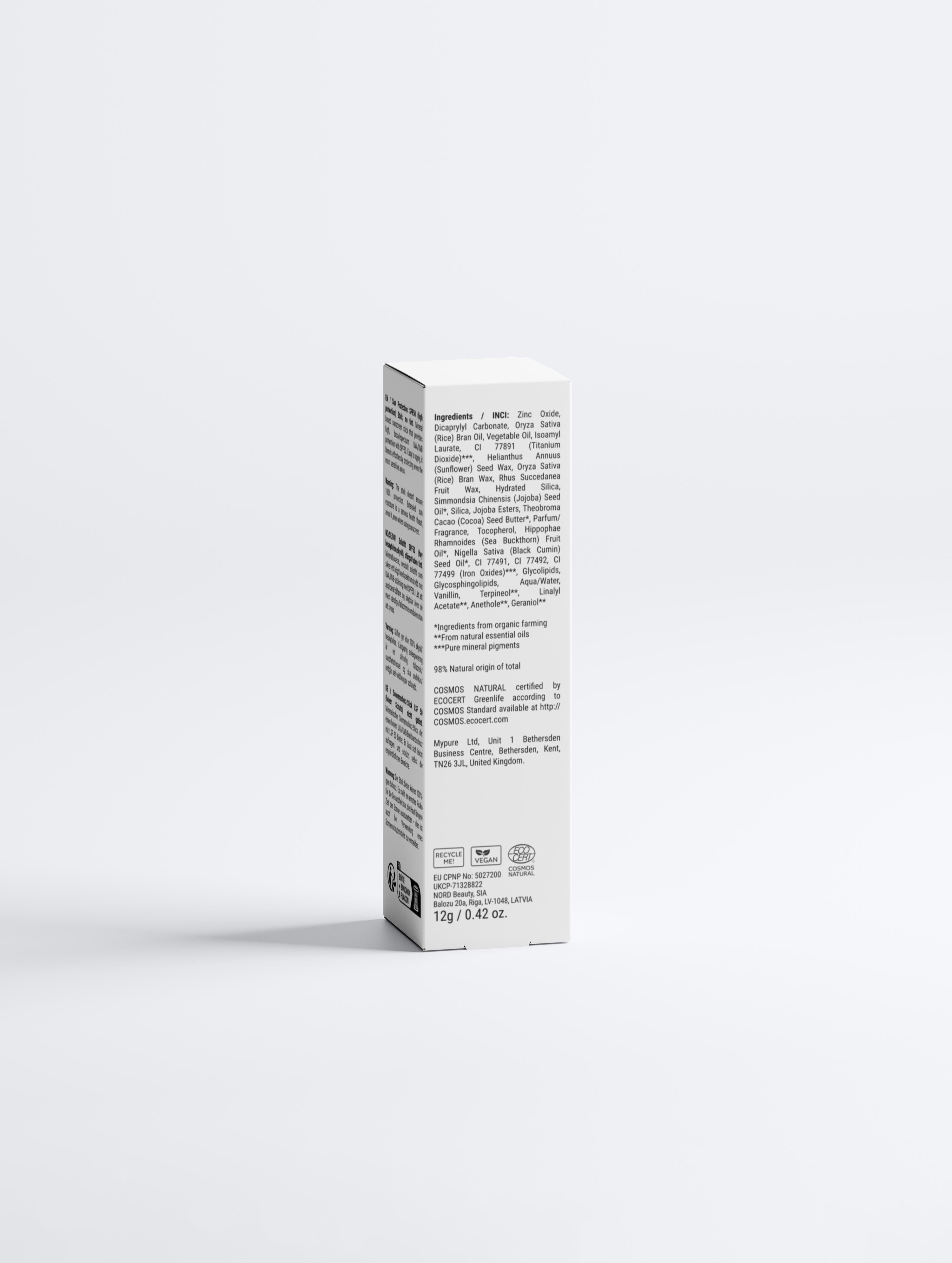 Protezione solare SPF50 Stick, senza tinta